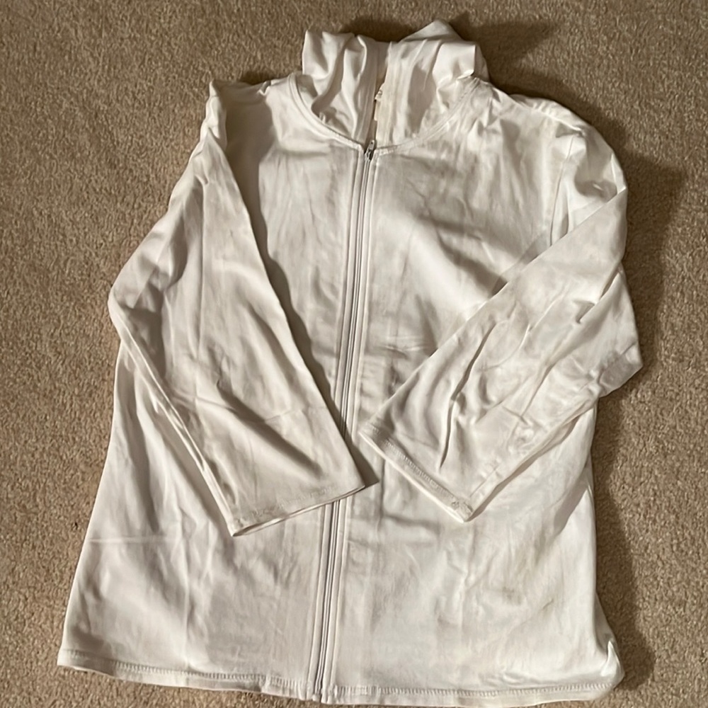 Nicole Miller white hoodie